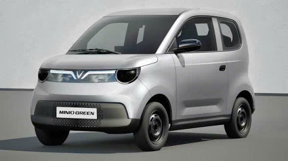 VinFast Minio Green góc trước bên phải màu xám — xe điện mini phong cách, gọn nhẹ lướt phố 2026